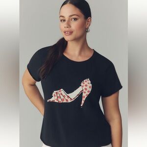 Anthropologie Danielle Kroll x Maeve Graphic Boxy Tee